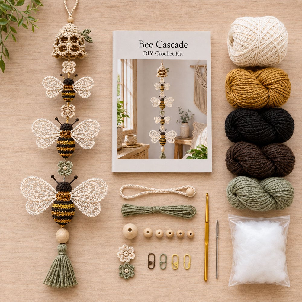 Hummingbird Garden Cascade DIY Crochet Kit
