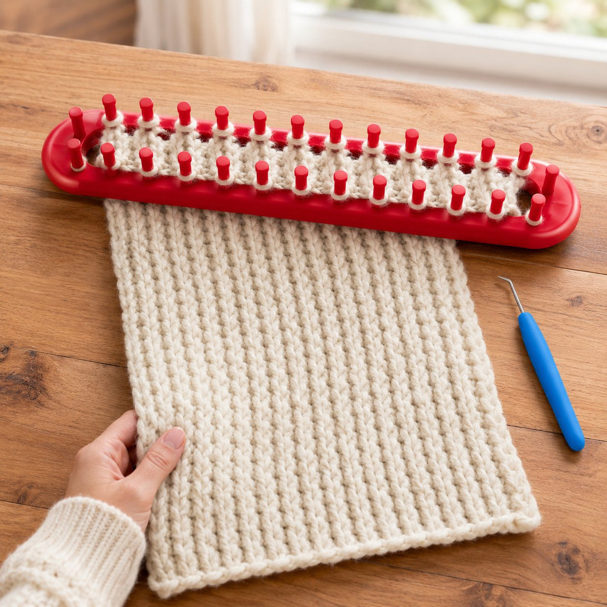 Beginner Long Knitting Loom & Hook Set