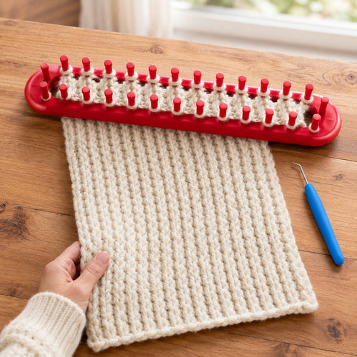 Beginner Long Knitting Loom & Hook Set