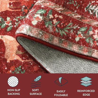 🎄Christmas Sale 49% OFF🎄Christmas Deer Santa Long Rug