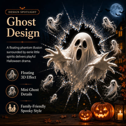 🎃 2026 Halloween Window Decals – 3D Crack Glass Spooky Decorations for a Haunted Halloween Scene