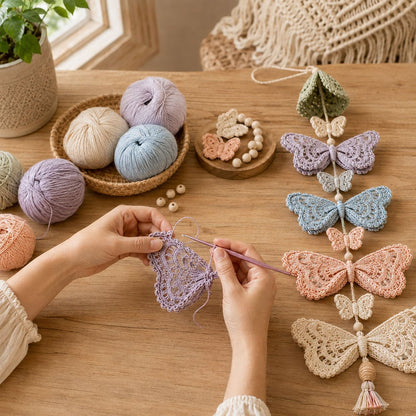 Hummingbird Garden Cascade DIY Crochet Kit