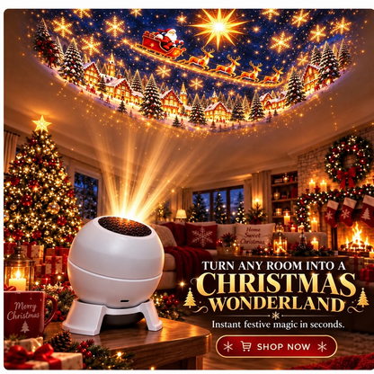 🎅 Turn Any Room Into a Christmas Wonderland – Holiday Projection Night Light