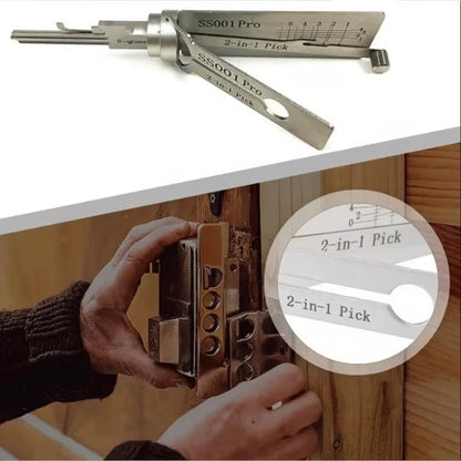 ⚡SS001 Pro Locksmith Tool Set — Stainless Steel, Precision Decoder & Pick