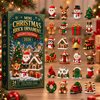 🔥49% OFF🎄 24Pcs Buildable Mini Christmas Ornament Advent Calendar for Holiday Decor