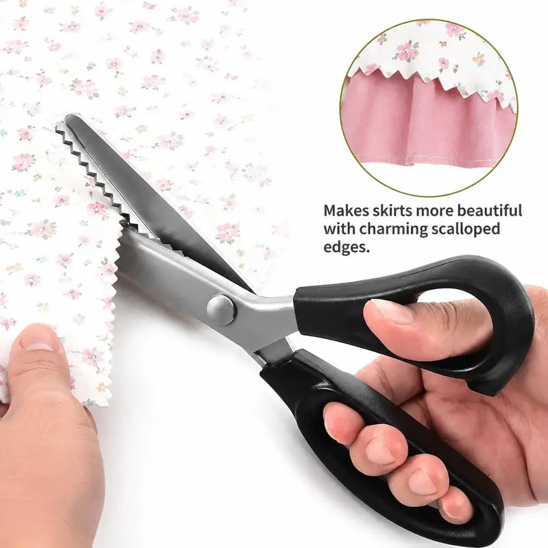 Stainless Steel Zig Zag Scissors with Serrated Teeth - Perfect for DIY Crafts✂️