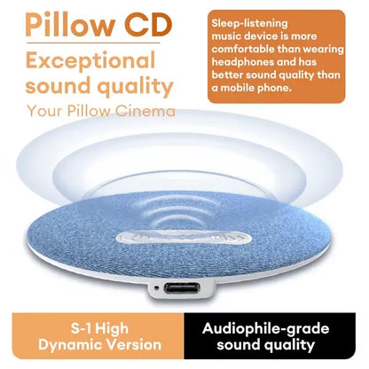 🔥🔥  S1 Ultra-Thin Bluetooth Pillow Speaker with Bluetooth 6.0 - Bone Conduction Technology