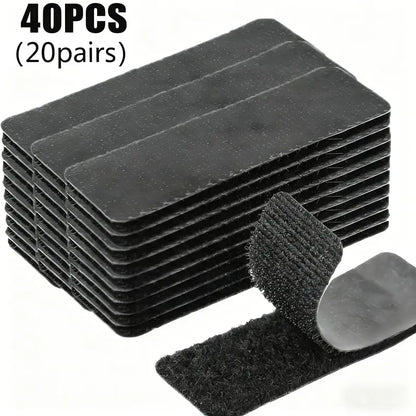 Heavy Duty Water-Resistant Reusable Self-Adhesive Double-Sided Hook-and-Loop Strips
