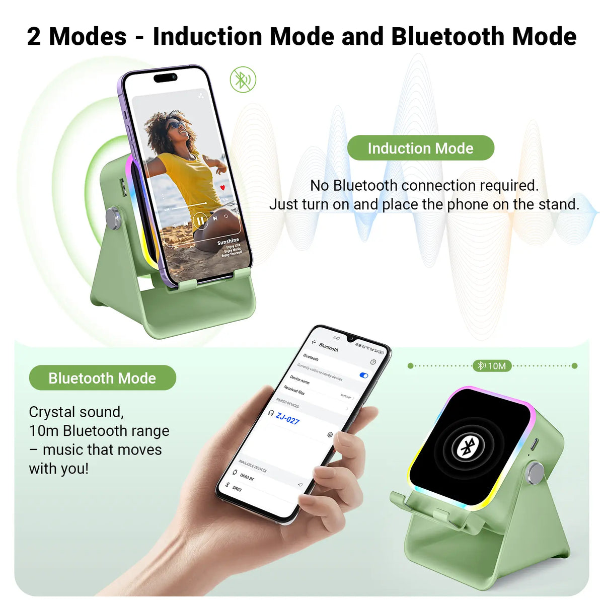 📱PUTARE Wireless Induction Audio Speaker Stand