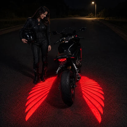 🏍️ Angel Wing Motorcycle LED Projector Lights (1 Pair)✨