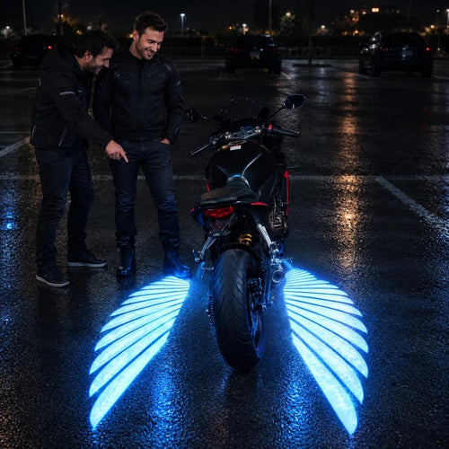 🏍️ Angel Wing Motorcycle LED Projector Lights (1 Pair)✨