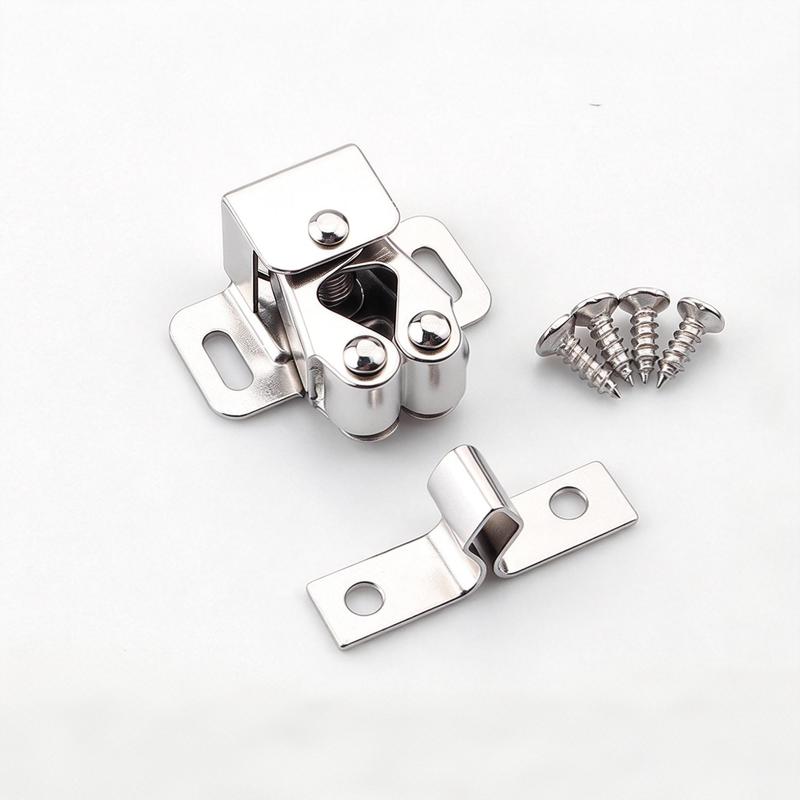 Cabinet Door Catch Latch, Roller Ball Door Closer for Cupboard Wardrobe, Strong Spring Loaded Door Snap Catch with Mounting Screws