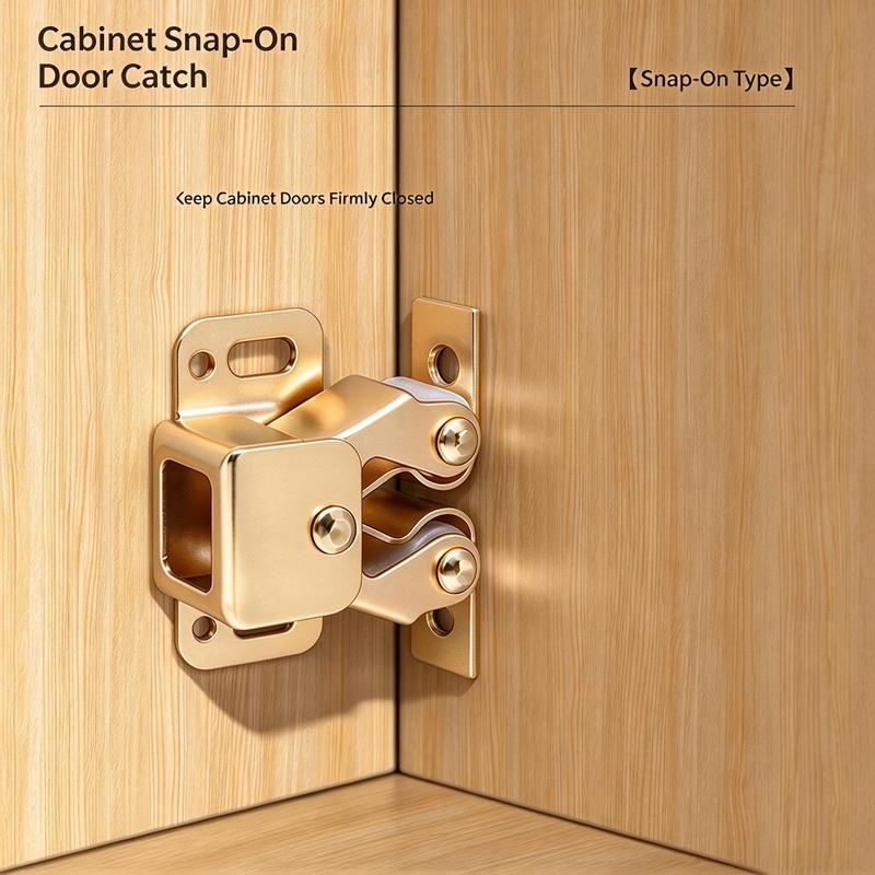Cabinet Door Catch Latch, Roller Ball Door Closer for Cupboard Wardrobe, Strong Spring Loaded Door Snap Catch with Mounting Screws