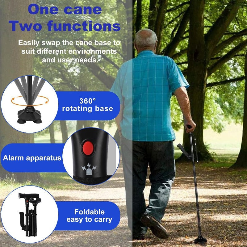 Collapsible Dual Grip Travel Cane