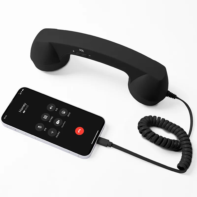Retro telephone handset with Type-C interface