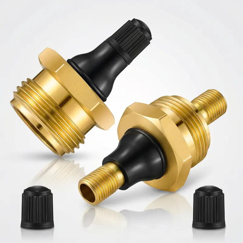 NEW ARRIVAL-2-Pcs Brass RV Blow Out Plugs with Drain Valve