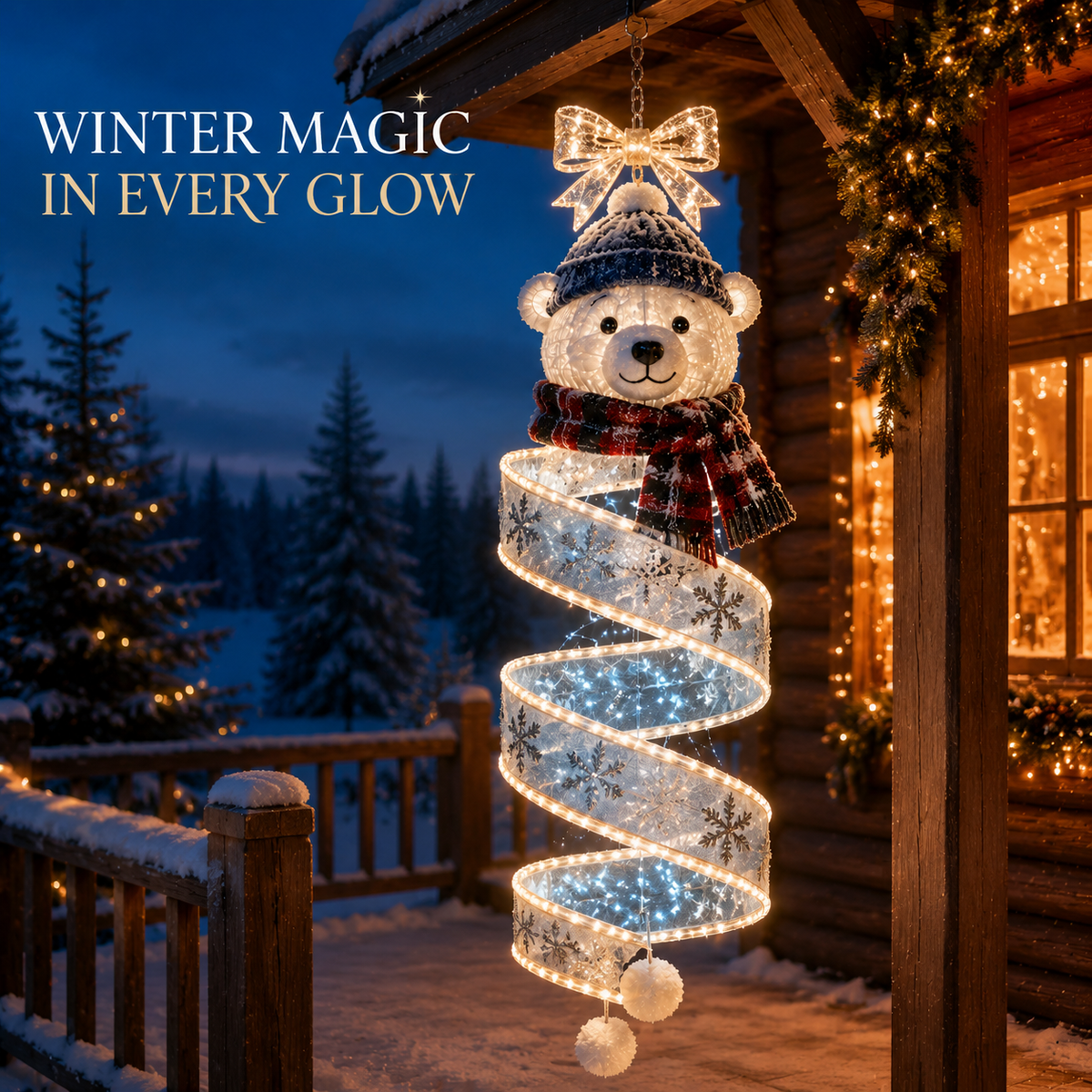 🏡🎄Last day for 50% off🎄Christmas Magic Spiral Hanging LED Light Collection