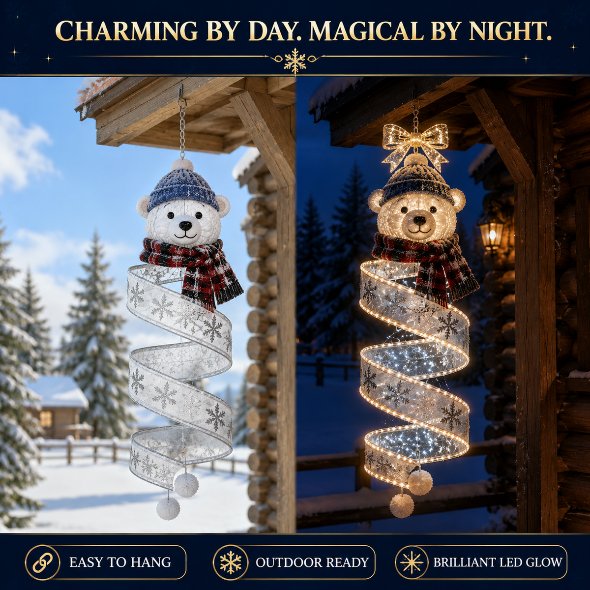 🏡🎄Last day for 50% off🎄Christmas Magic Spiral Hanging LED Light Collection