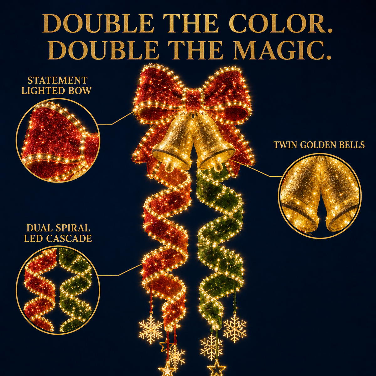 🏡🎄Last day for 50% off🎄Christmas Magic Spiral Hanging LED Light Collection