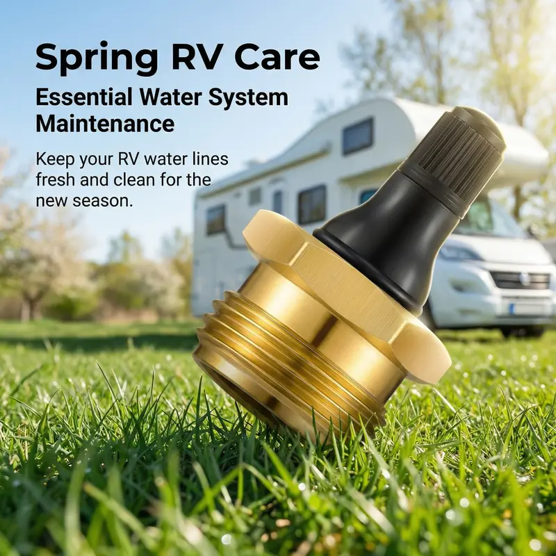 NEW ARRIVAL-2-Pcs Brass RV Blow Out Plugs with Drain Valve