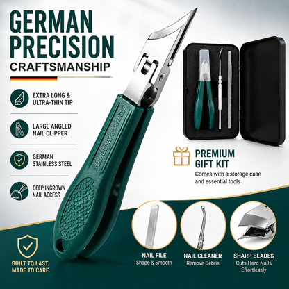 Eagle Beak Beveled Nail Clippers | Premium 3-Piece Grooming Kit ✂️🛡️