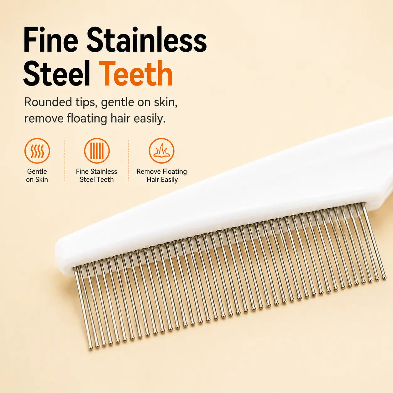 2 Pcs Pet Face Comb Set for Cats & Dogs, Fine Tooth Stainless Steel Grooming Comb🐱🪮