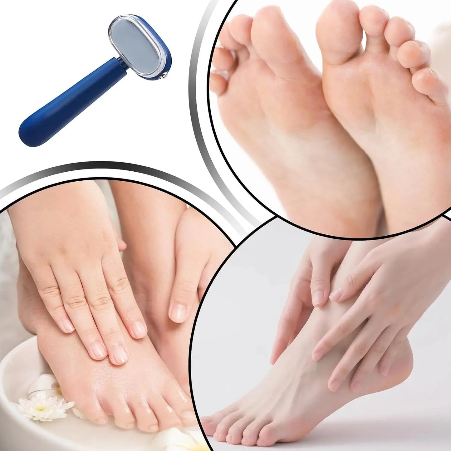 Home foot care routine with foot callus remover