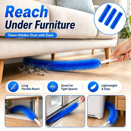 2 Counts Bendable Microfiber Head,Reusable Dust Remover💨