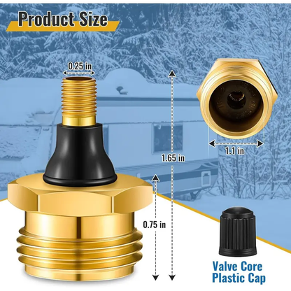 NEW ARRIVAL-2-Pcs Brass RV Blow Out Plugs with Drain Valve