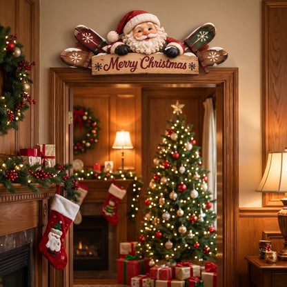 🏔️ Rustic Winter Door Frame Decor | 6 Cabin Characters
