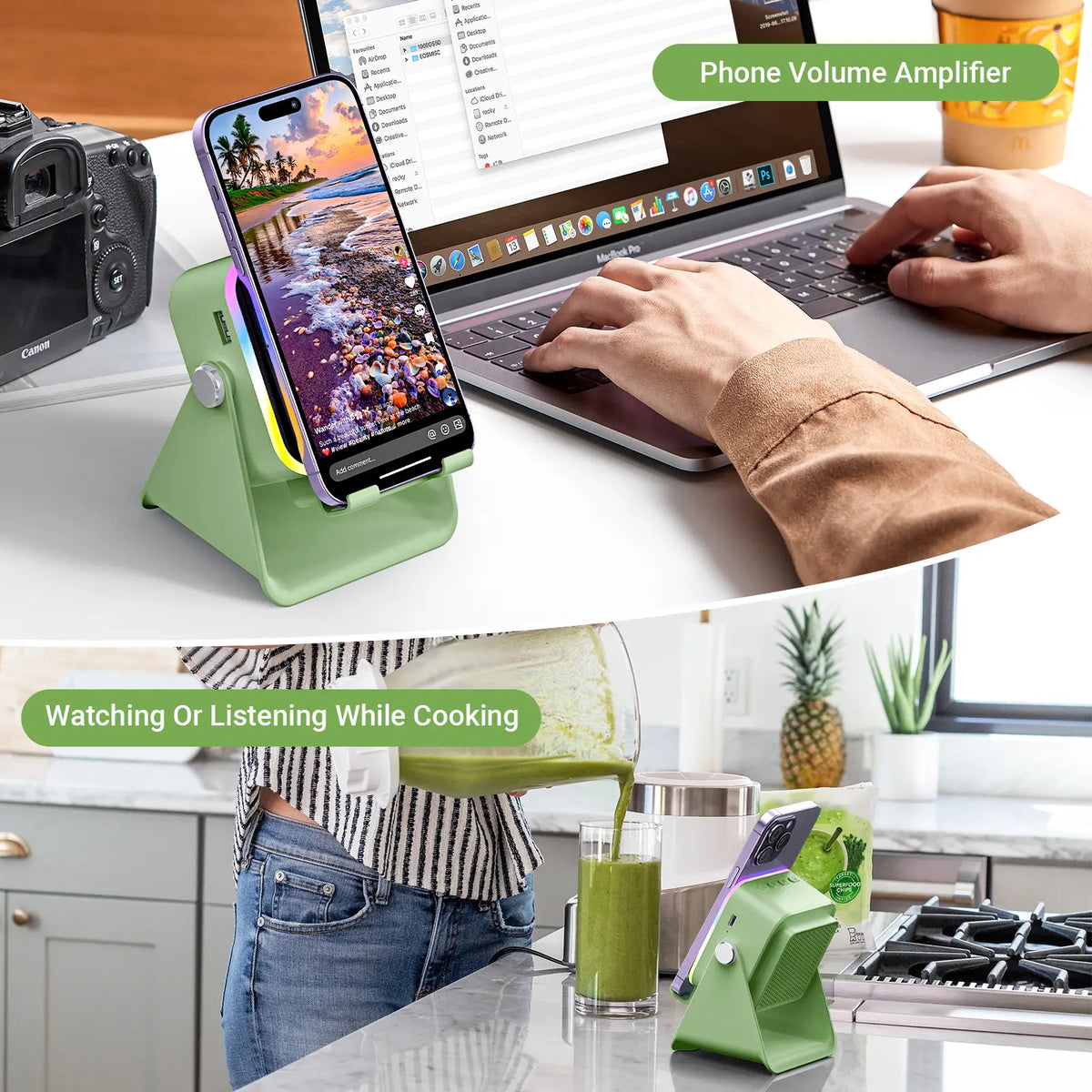 📱PUTARE Wireless Induction Audio Speaker Stand