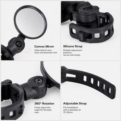 2 Counts, Bicycle Handlebar Convex Rearview Mirror🚲