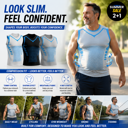 💪Men's Slimming Compression Vest | Posture Corrector Base Layer