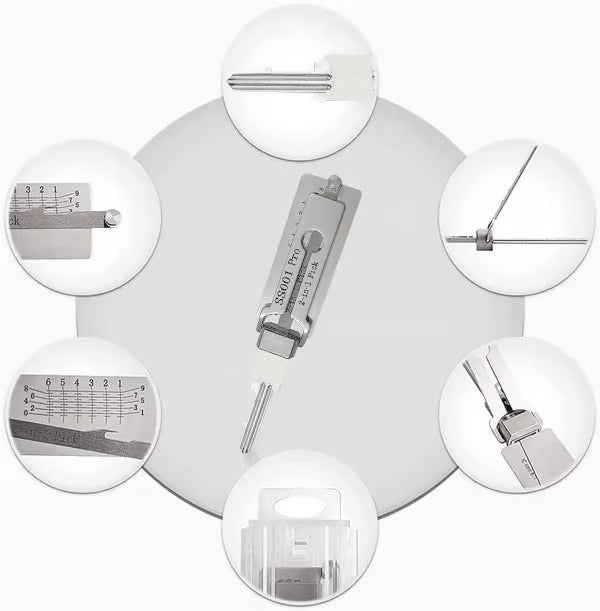 ⚡SS001 Pro Locksmith Tool Set — Stainless Steel, Precision Decoder & Pick