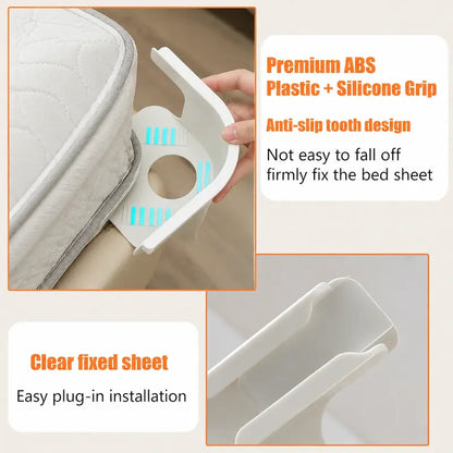 4-Pack Heavy Duty Bed Sheet Clips, Locking Mattress Corner Holders🛏️