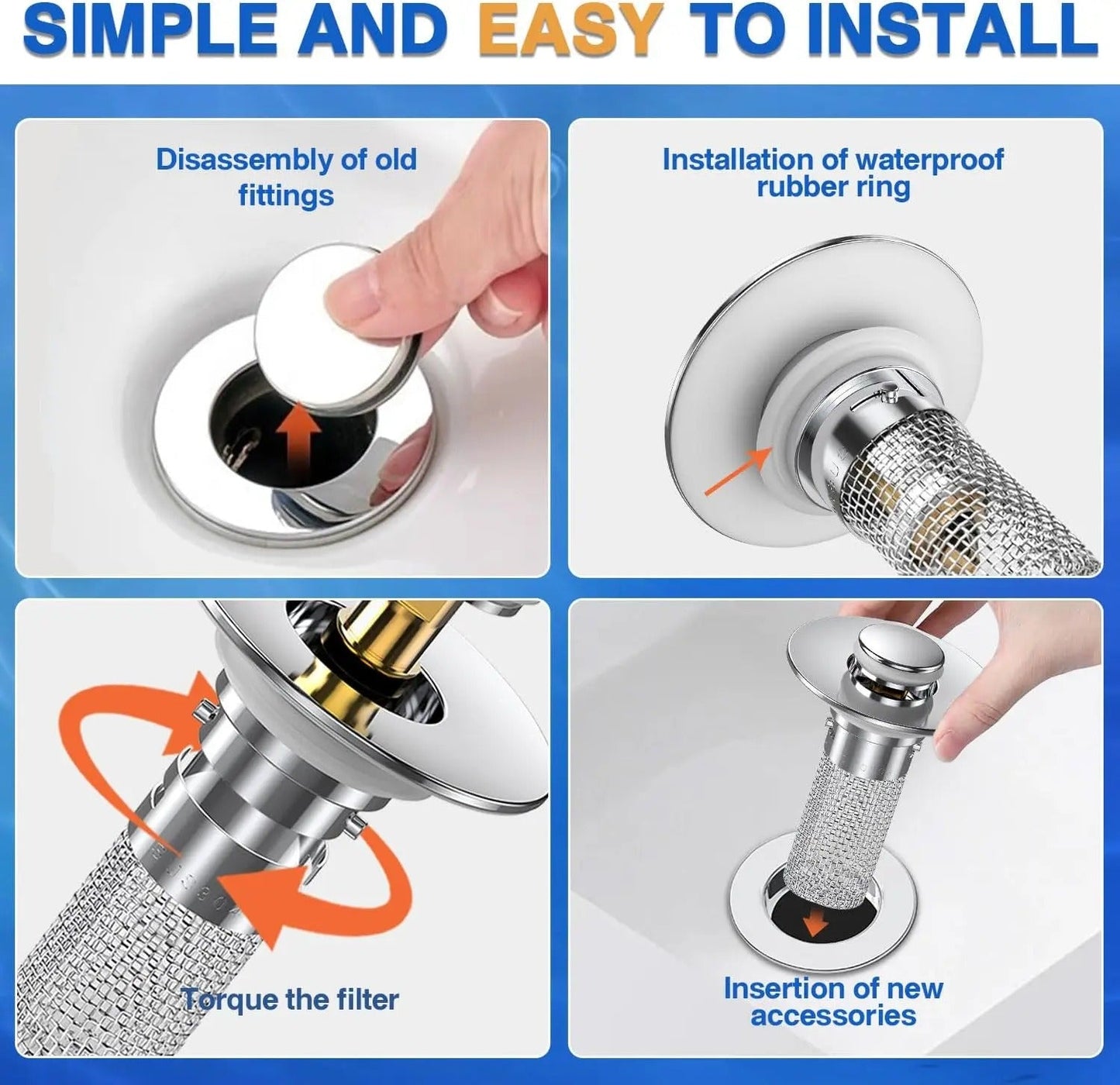 🔥 Stainless Steel Floor Drain Filter