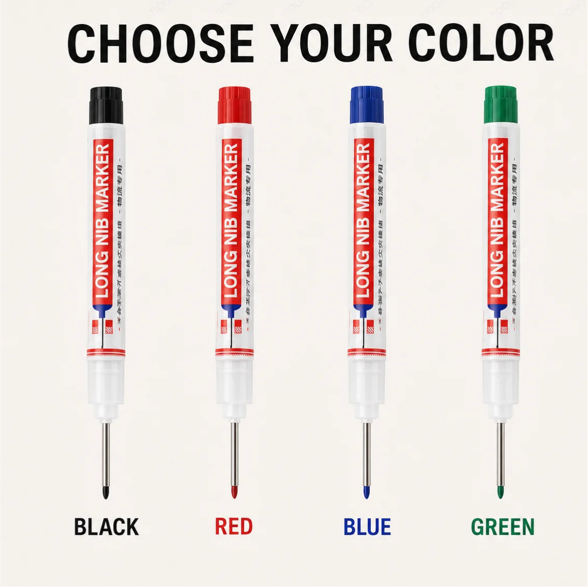 Deep Hole Marker Pen – Long 20mm Tip Waterproof Quick-Dry Marker for Wood, Metal & Hard-to-Reach Areas