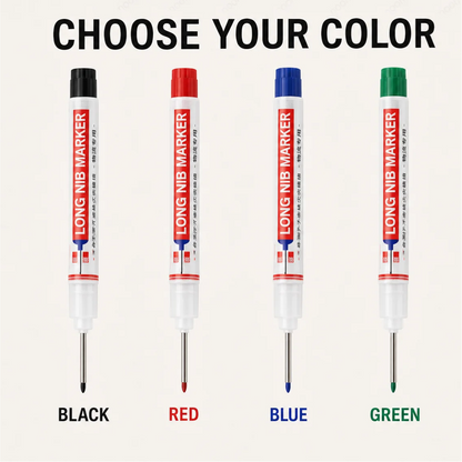 Deep Hole Marker Pen – Long 20mm Tip Waterproof Quick-Dry Marker for Wood, Metal & Hard-to-Reach Areas