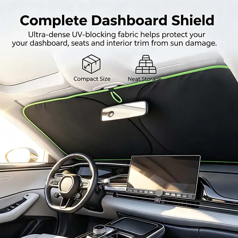2026 New Portable Heat-Insulating Vehicle Sunshade, Upgraded Thickened Front Window Sun Shade☀️🚗