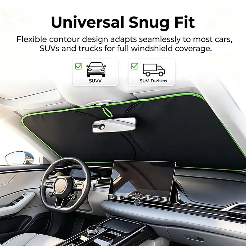 2026 New Portable Heat-Insulating Vehicle Sunshade, Upgraded Thickened Front Window Sun Shade☀️🚗