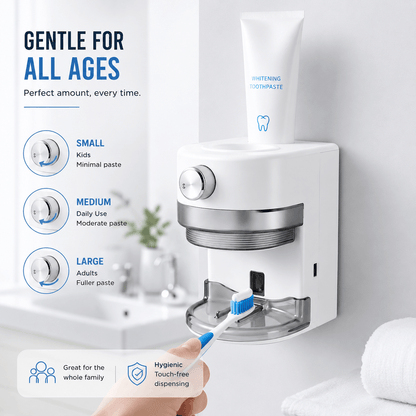 Automatic Toothpaste Dispenser - Touchless, Wall-Mounted