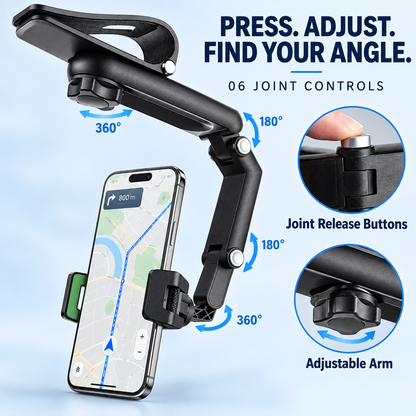 📱1080° Adjustable Car Sun Visor Phone Holder