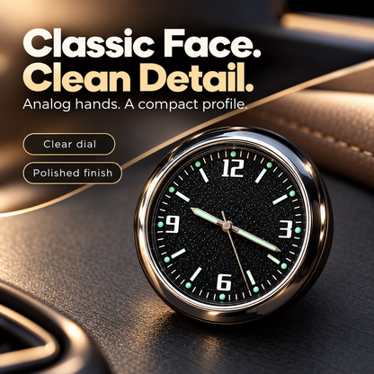 🕒 2 PACK-Mini Stick-On Car Dashboard Clock