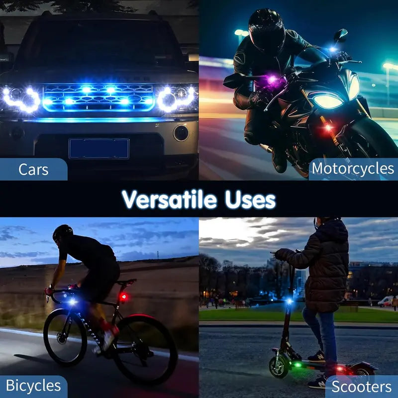 🌈Multifunctional RGB LED Wireless Remote-Controlled Flashing Warning Light