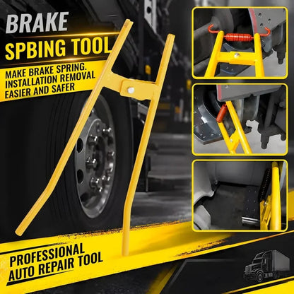 Truck Brake Spring Tool LT890 Heavy Duty Truck Brake Spring Slack Adjustable Tool Anchor Pin Spings Installer for Semi Trucks Brake Spring Pliers Air Drum Brake Shoe Spring Tool