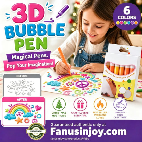 💥LAST DAY BUY 2 GET 1 FREE!!🎁🔮Magic Pen – Draw 3D with one stroke!🎄 DIY Bubble Popcorn Drawing Pens