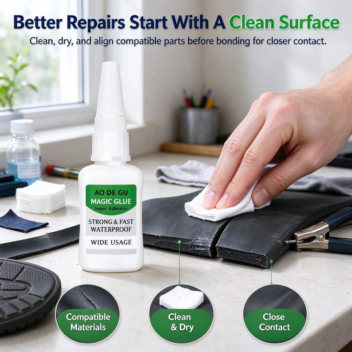 ⚡Fast-drying multi-purpose CA repair adhesive