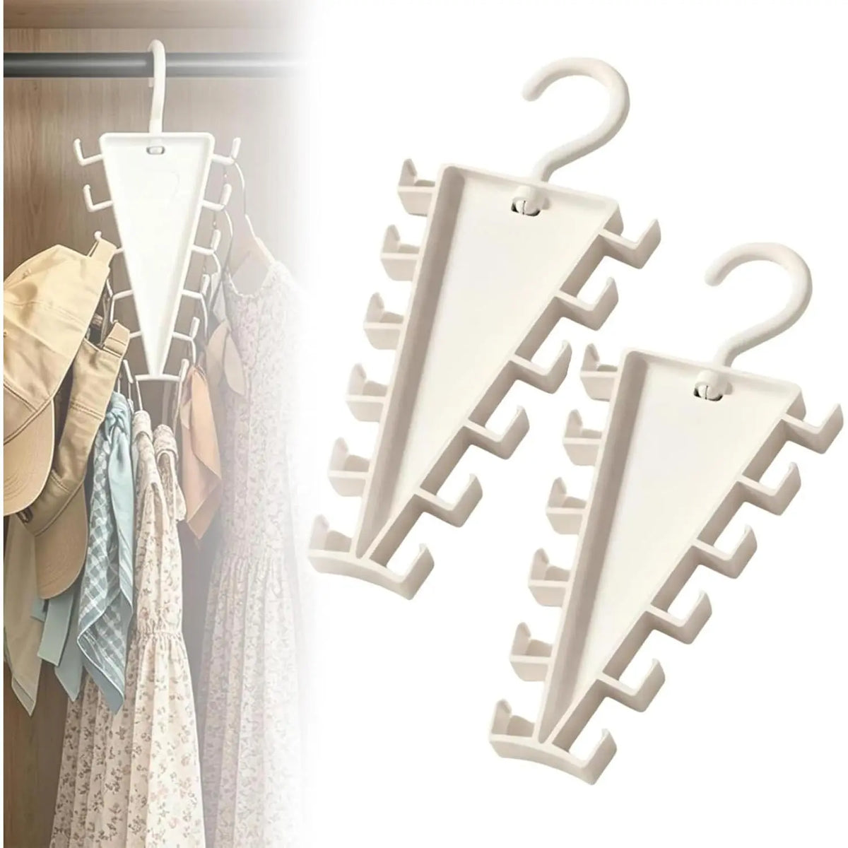 👚 12-Hook Rotating Closet Organizer – Save Space & Keep Accessories Organized