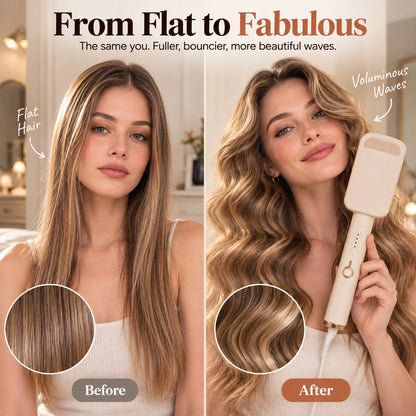 🔥Buy 2 Get 20% OFF🔥⏰32MM Wavy Hair Curler – Big Bouncy Curls, 4 Adjustable Heat Settings & Negative Ion Care – Salon-Quality Styling at Home 💇‍♀️