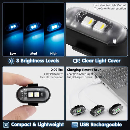 🌈Multifunctional RGB LED Wireless Remote-Controlled Flashing Warning Light